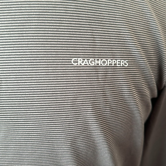 Craghoppers NEVIO Long Sleeve Top - Black Pepper Stripe - Picture 4 of 15